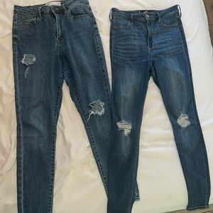 Bundle of 2 size 7 skinny jeans Hollister and RSQ